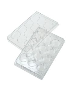 12 Well Tissue Culture Plate with Lid, Individual, Sterile