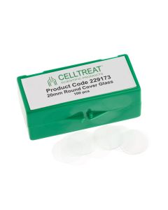 20mm Round Cover Glass, Fits 12 Well Plate, Sterile