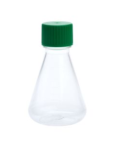 250mL Erlenmeyer Flask, Solid Cap, Plain Bottom, PETG, Sterile
