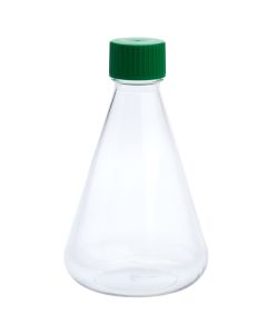 1000mL Erlenmeyer Flask, Solid Cap, Plain Bottom, PETG, Sterile