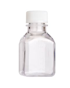 60mL Media Bottle, Square, PETG, Individually Wrapped, Sterile