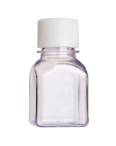125mL Media Bottle, Square, PETG, Individually Wrapped, Sterile