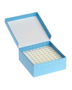 Storage Box, 81 Place, Hinged Cardboard with Polypropylene Insert, Blue